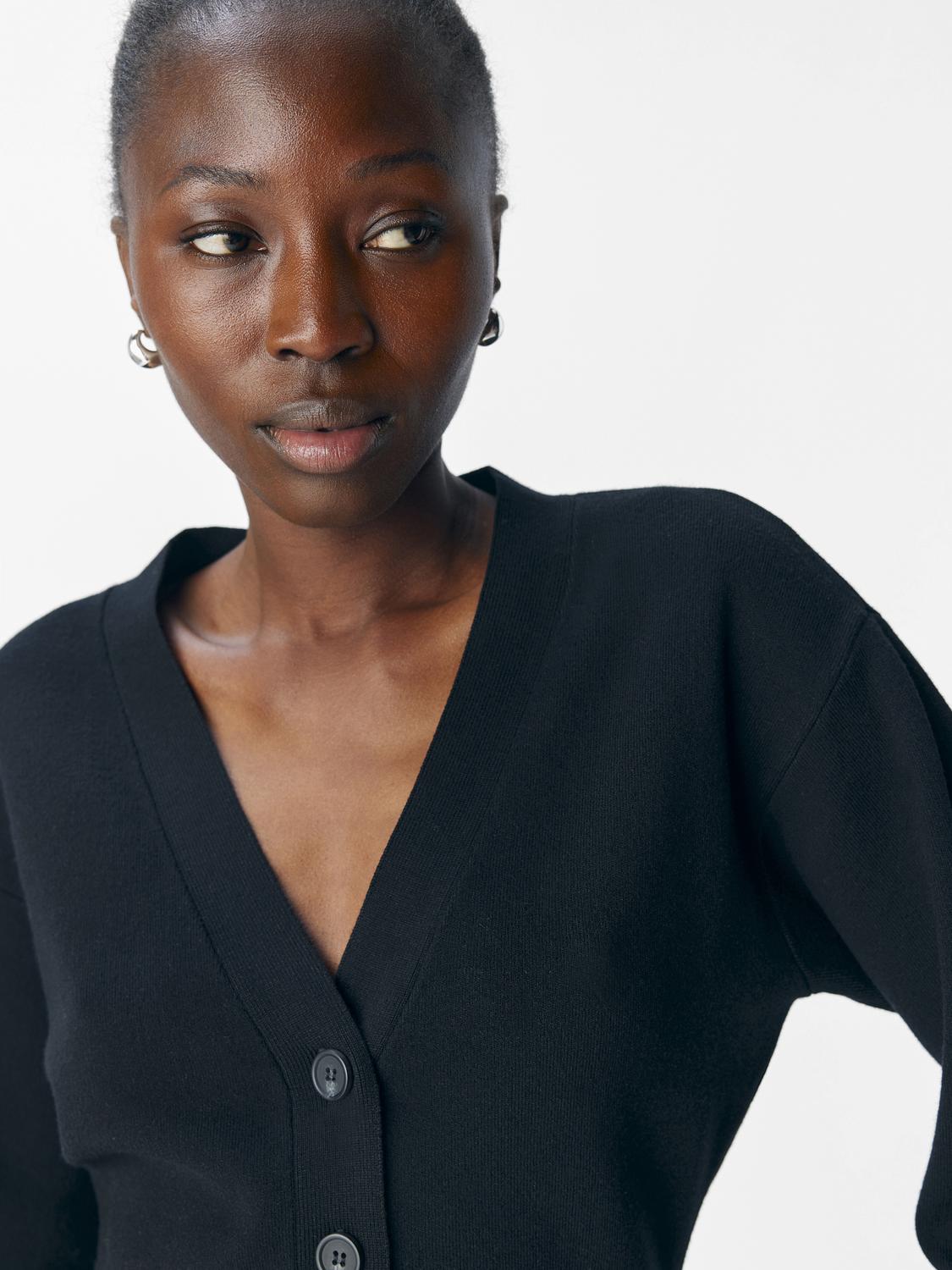 OBJREYNARD Knit Cardigan - Black - VERO MODA & VILA Bergvik